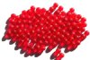 50 6mm Matte Red Round Glass Beads